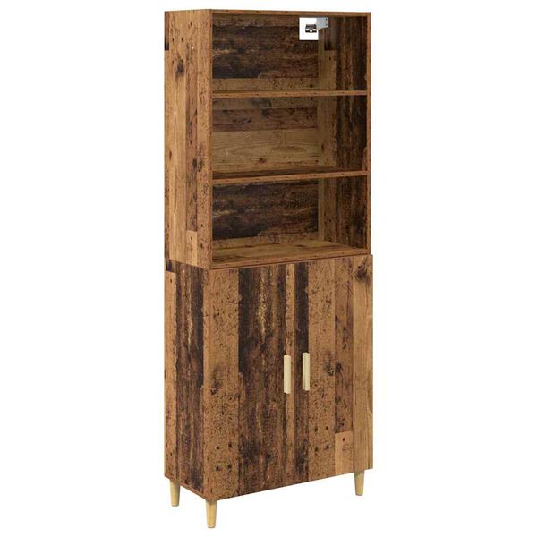 vidaXL Highboard Star&eacute; drevo 69,5 x 32,5 x 180 cm Kompozitn&eacute; drevo