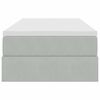 vidaXL Postel s &uacute;ložn&yacute;m prostorem a matrac&iacute; Svetlosiv&aacute; 90 x 190 cm