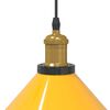 VidaXL Závesná lampa výškovo nastaviteľná E27 lesk žltá Ø 22 cm kov