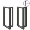 vidaXL Nohy barov&eacute;ho stola v tvare T, 2 ks, antracitov&eacute;, 60x35x(90-91) cm, oceľ