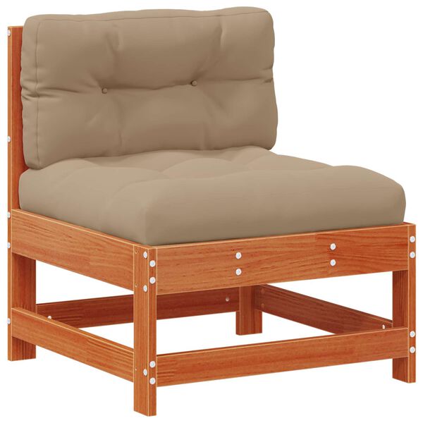 vidaXL Stredn&yacute; gauč do z&aacute;hrady Mas&iacute;vna borovica Voskov&aacute; Hned&aacute;