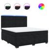 vidaXL Posteľn&yacute; r&aacute;m boxspring s matracom čierny 180x200 cm zamat