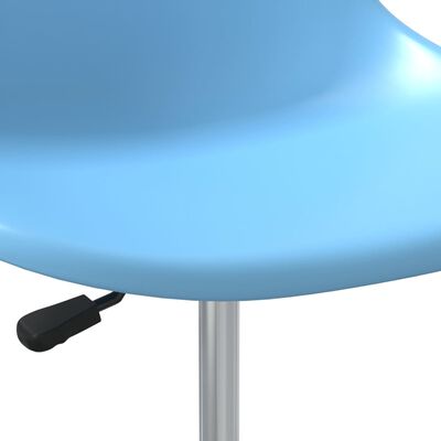 vidaXL Otočné jedálenské stoličky 4 ks modré PP