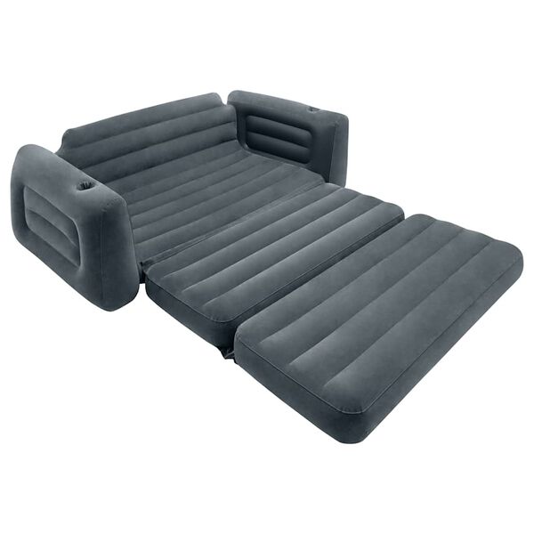 Intex Rozkladacie kreslo 203x231x66 cm tmavošedá