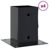 vidaXL podstavce stĺpikov &scaron;tvorcov&eacute; 4 ks Antracit 81x81 mm