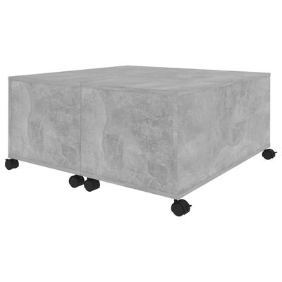 vidaXL Konferenčný stolík betónový sivý 75x75x38 cm drevotrieska