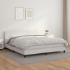 vidaXL Boxspring posteľ s matracom biela 180x200 cm umelá koža