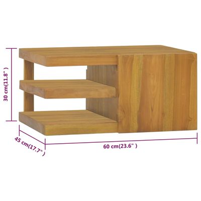 vidaXL Nástenná kúpeľňová skrinka 60x45x30 cm masívne tíkové drevo