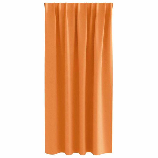 vidaXL Z&aacute;clony na zatemnenie s kr&uacute;žkami 2 pcs Oranžov&aacute; 175 x 140 cm