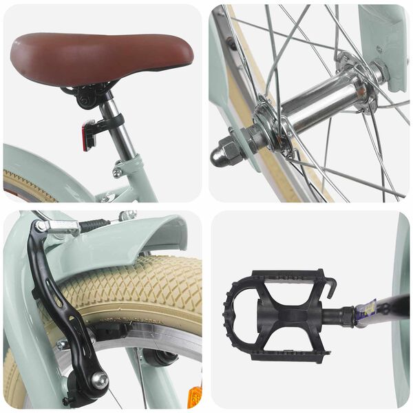 vidaXL Detsk&eacute; Kolo 18 Palcov pre deti od 5 do 7 rokov Svetlo zelen&aacute;