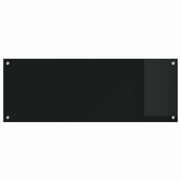 vidaXL Kuchynsk&yacute; backsplash 2 pcs Čierna 110 x 40 cm tvrden&eacute; sklo