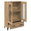 vidaXL Highboard so z&aacute;suvkou Remeseln&yacute; dub 70 x 31 x 115 cm