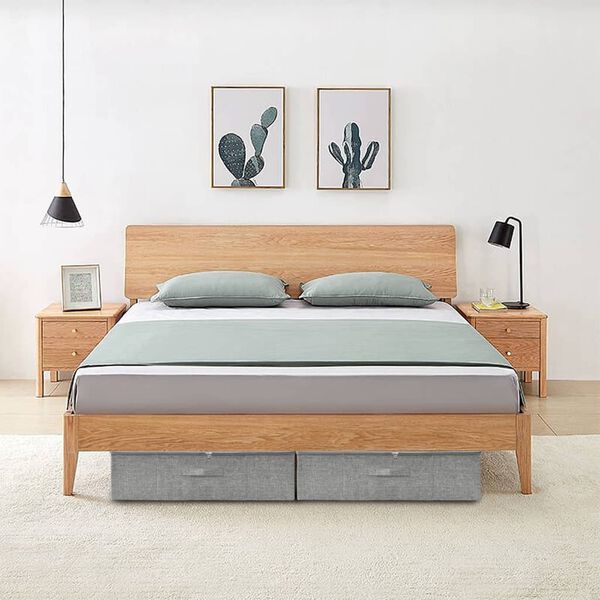 vidaXL Úložné boxy 2 ks látkové 70x40x18 cm sivé