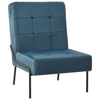 vidaXL Relaxačná stolička 65x79x87 cm modrá zamatová