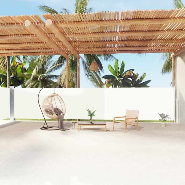 vidaXL Zaťahovacia bočná markíza hnedá 160x1200 cm