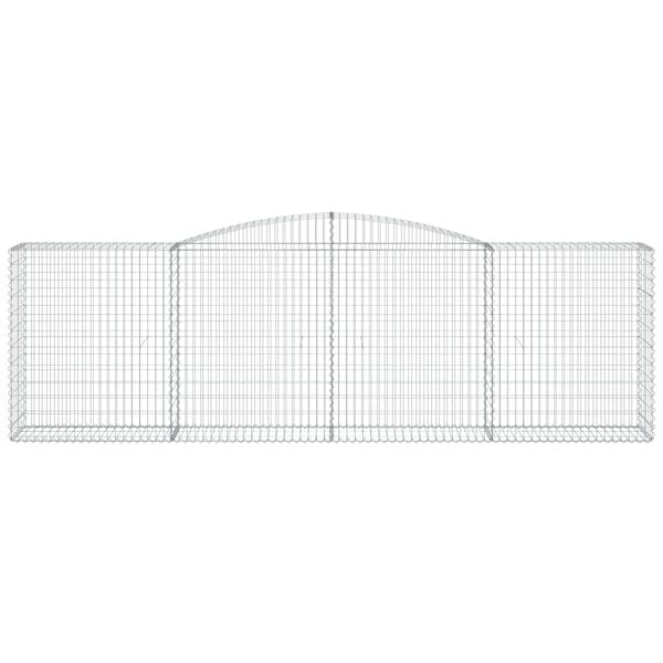 vidaXL Oblúkové gabionové koše 6 ks 400x50x120/140 cm pozink. železo