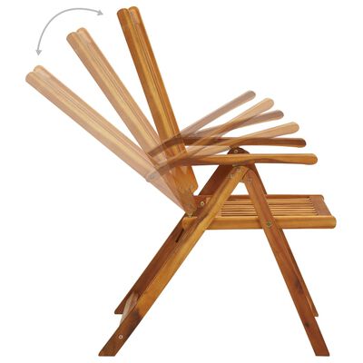 vidaXL Záhradné sklápacie stoličky 2 ks masívne akáciové drevo
