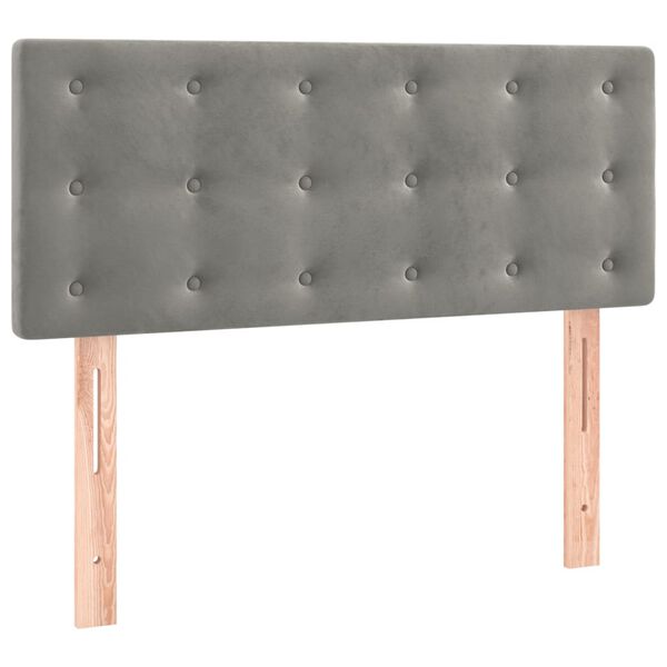 vidaXL Čelo postele bledosivé 80x5x78/88 cm zamat