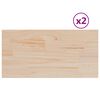 vidaXL Stolov&eacute; dosky 2 ks 90x45x1,7 cm obdĺžnikov&eacute; mas&iacute;vna borovica