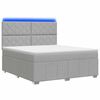 vidaXL LED boxspring posteľ s matracom Svetlosiv&aacute; 140 x 200 cm L&aacute;tka