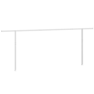 vidaXL Súprava markízových stĺpikov biela 600x245 cm železo