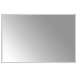vidaXL Zrkadlo do k&uacute;peľne s LED Priehľadn&aacute; 90 x 60 cm tvrden&eacute; sklo