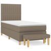 vidaXL Posteľn&yacute; r&aacute;m boxspring s matracom sivohned&yacute; 90x190 cm l&aacute;tka
