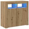 vidaXL TV skrinka s LED dub artisan 80x35x75 cm kompozitn&eacute; drevo