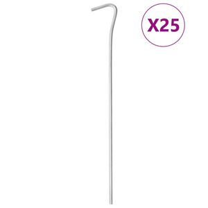vidaXL Stanov&eacute; kol&iacute;ky 25 ks 23 cm &Oslash;4 mm pozinkovan&aacute; oceľ