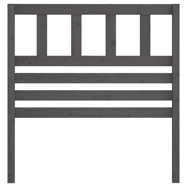 vidaXL Čelo postele sivé 81x4x100 cm masívna borovica