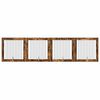 vidaXL Br&aacute;na pre psov so stojanmi 4 pcs Dymov&yacute; dub 100 x 100 cm