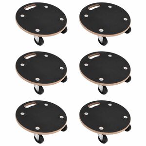 vidaXL Prepravn&yacute; voz&iacute;k 6 pcs Siv&aacute; Preglejka