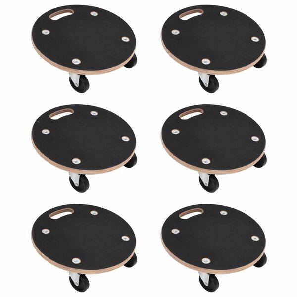 vidaXL Prepravn&yacute; voz&iacute;k 6 pcs Siv&aacute; Preglejka