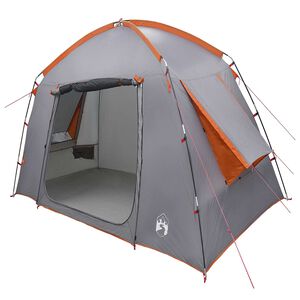 vidaXL Stan chata 3-miestny &Scaron;ed&aacute; a oranžov&aacute; Polyester