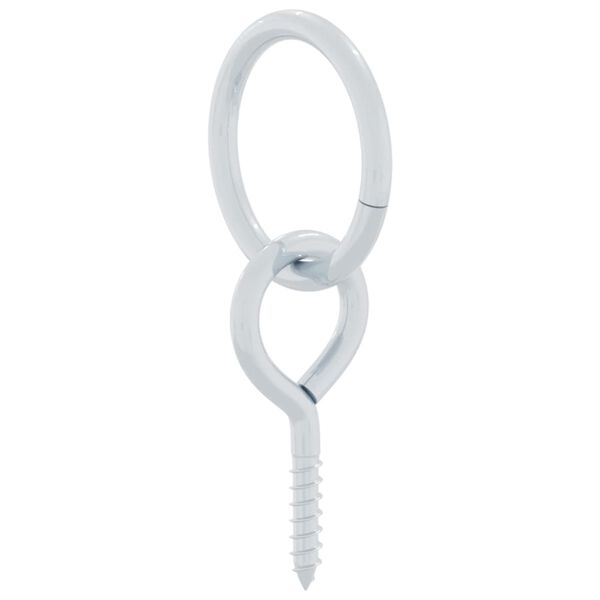 vidaXL Uv&auml;zovacie kr&uacute;žky na kone so skrutkami 3 ks strieborn&eacute; oceľ