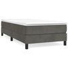 vidaXL Posteľn&yacute; r&aacute;m s boxspringom tmavosiv&aacute; 90x190 cm zamat