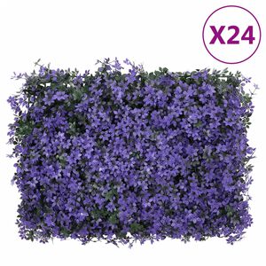 vidaXL Umel&yacute; plot z listov 24 ks fialov&yacute; 40x60 cm