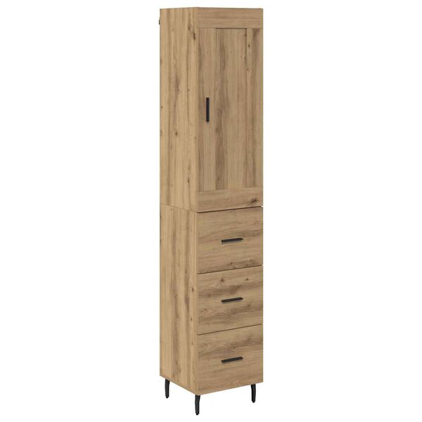 vidaXL Highboard Remeseln&yacute; dub 34,5 x 34 x 180 cm Kompozitn&eacute; drevo