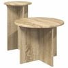 vidaXL Sada pr&iacute;ručn&yacute;ch stol&iacute;kov 2 ks Dub sonoma &Oslash; 45 x 35 cm