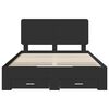 vidaXL R&aacute;m postele so z&aacute;suvkou Čierna 140 x 190 cm Kompozitn&eacute; drevo