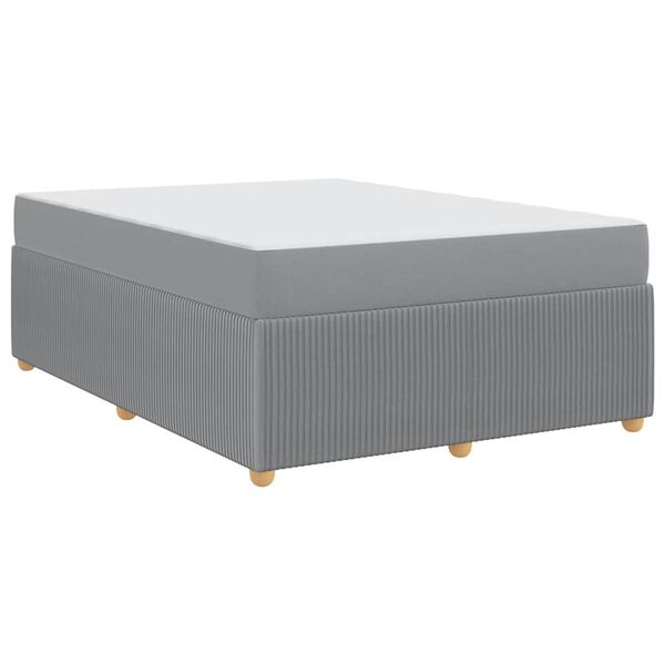 vidaXL R&aacute;m postele s matracom s matracmi Svetlosiv&aacute; 160 x 200 cm l&aacute;tka