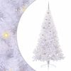 vidaXL Umel&yacute; vianočn&yacute; stromček s 300 LED-i Biela 210 cm PVC a oceľ