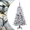 vidaXL Umel&yacute; Skl&aacute;pac&iacute; Vianočn&yacute; Stromček Biela 150 cm PE a PVC