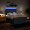 vidaXL Posteľn&yacute; r&aacute;m boxspring s matracom modr&yacute; 140x200 cm l&aacute;tka