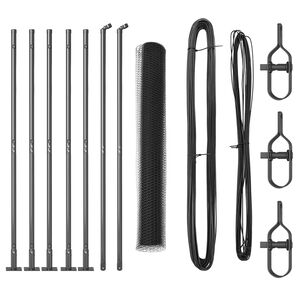 vidaXL Stĺp na plot. Siv&aacute; 10 x 1 m (13 mm sieť) Ocel a PVC