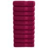 vidaXL Pr&eacute;miov&eacute; sprchov&eacute; uter&aacute;ky SOLUND 10ks bordov&eacute; 70x140cm 600 g/m2