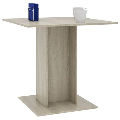 vidaXL Jedálenský stôl, dub sonoma 80x80x75 cm, kompozitné drevo
