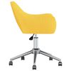 vidaXL Otočn&eacute; jed&aacute;lensk&eacute; stoličky 2 ks žlt&eacute; l&aacute;tkov&eacute;