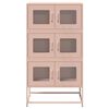 vidaXL Highboard Pink 68x39x123 cm Oceľ