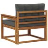 vidaXL Z&aacute;hradn&aacute; stredn&aacute; sedačka Pevn&eacute; ak&aacute;ciov&eacute; drevo Pr&iacute;rodn&aacute;